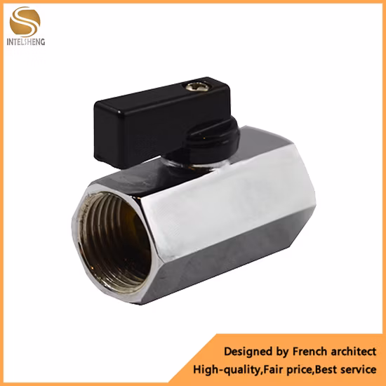 Valvola a sfera per acqua in ottone forgiato Cw617n a passaggio totale femmina da 1 pollice con guarnizione in PTFE